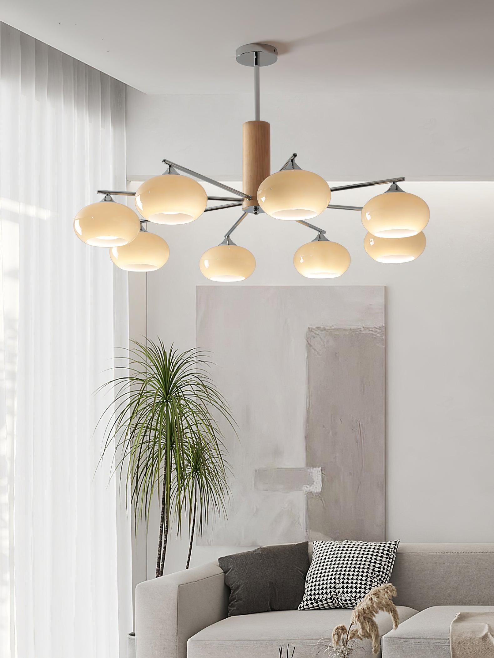 Elliptical Persimmon Chandelier - Lumpaz