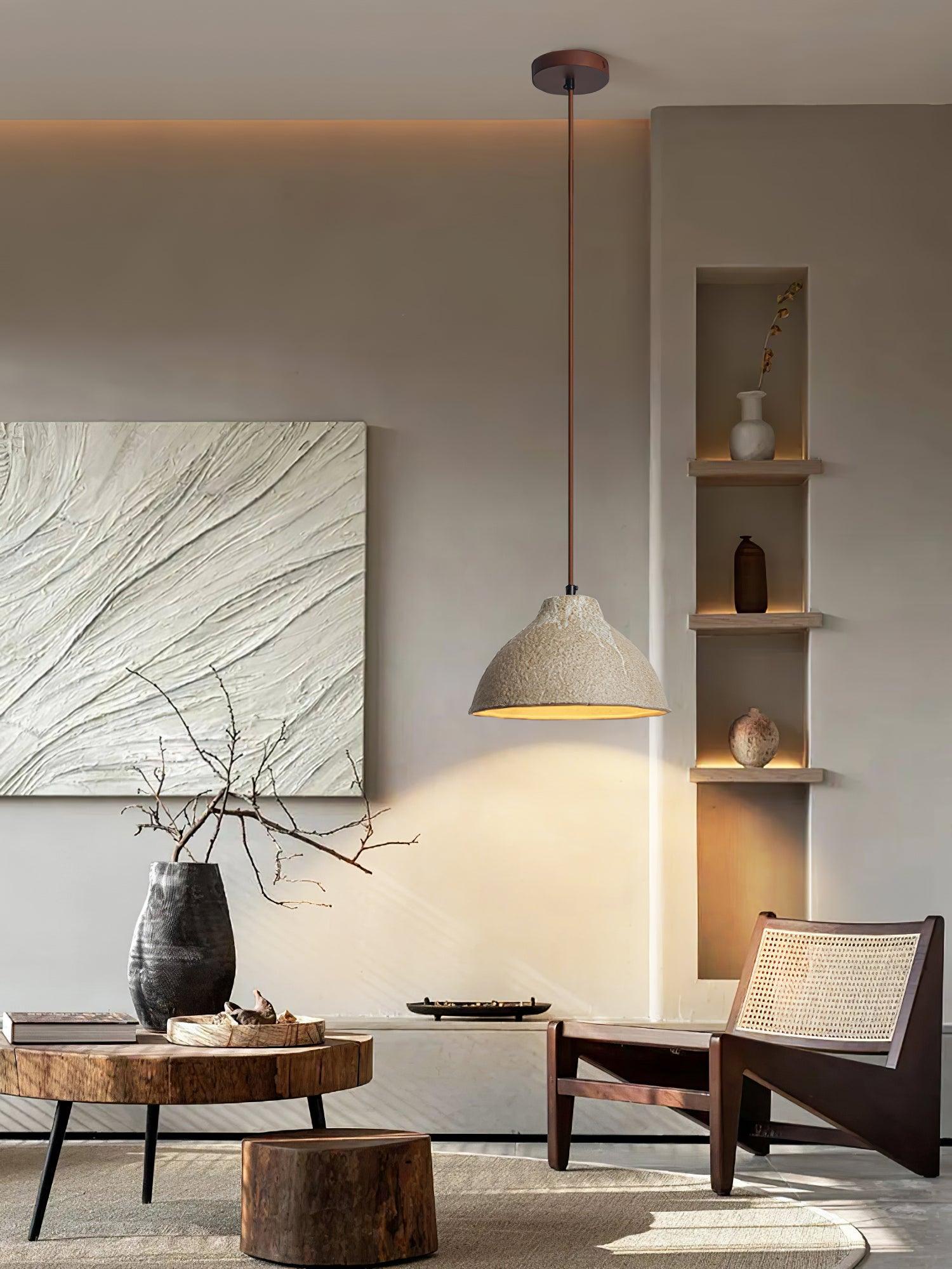 Raku Retro Ceramic Pendant Lamp - Lumpaz