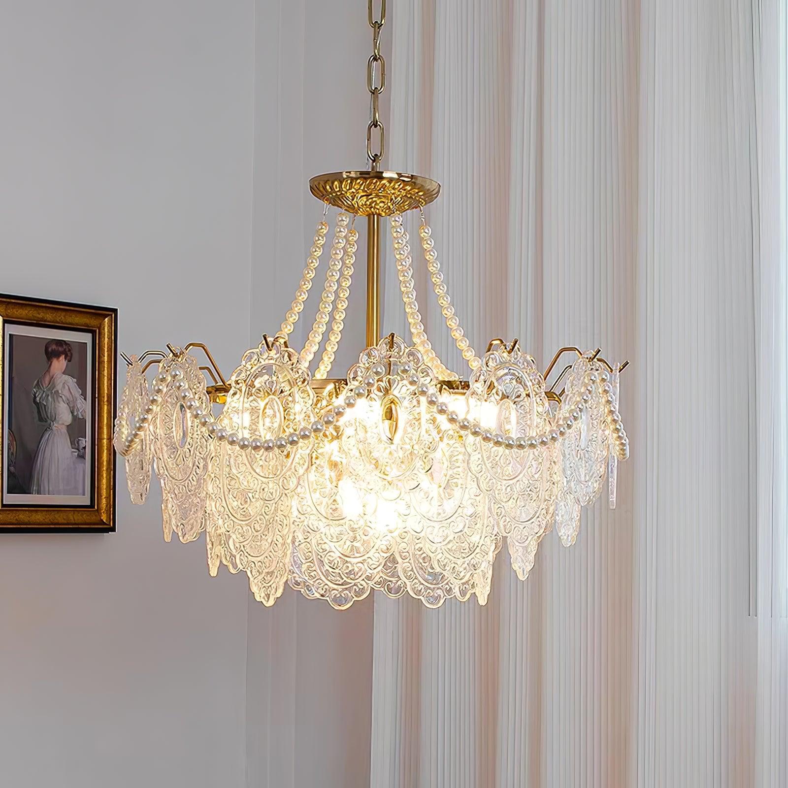 Pearls Glass Chandelier - Lumpaz