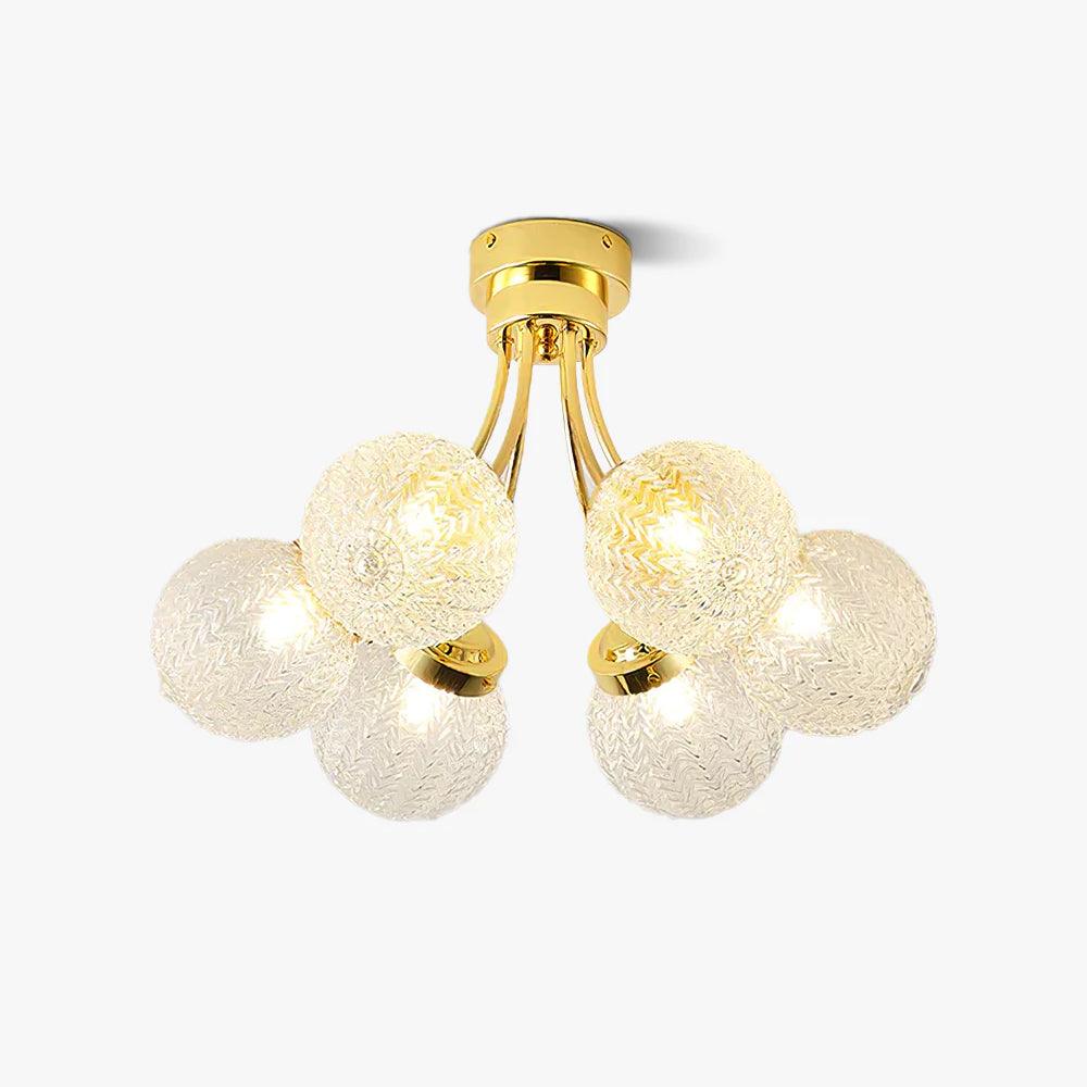 Carved Glass Ceiling Lamp - Lumpaz