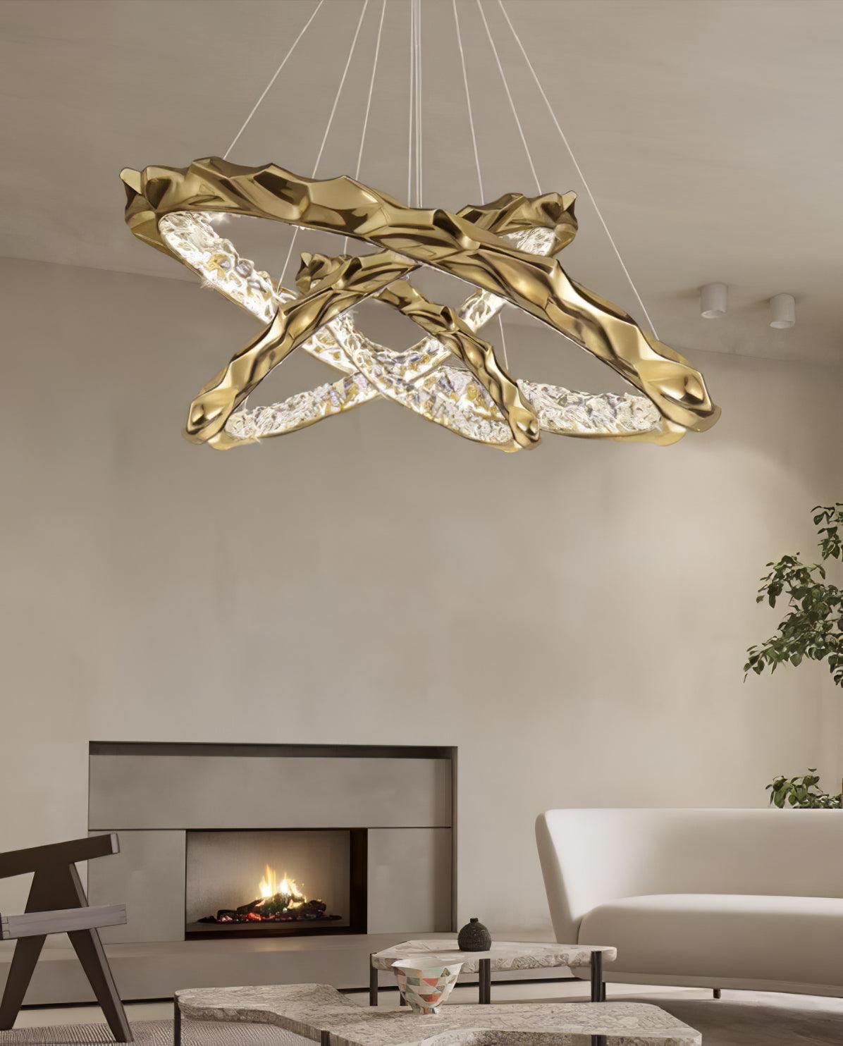 Resin Circlet Brass Pendant Lamp - Lumpaz