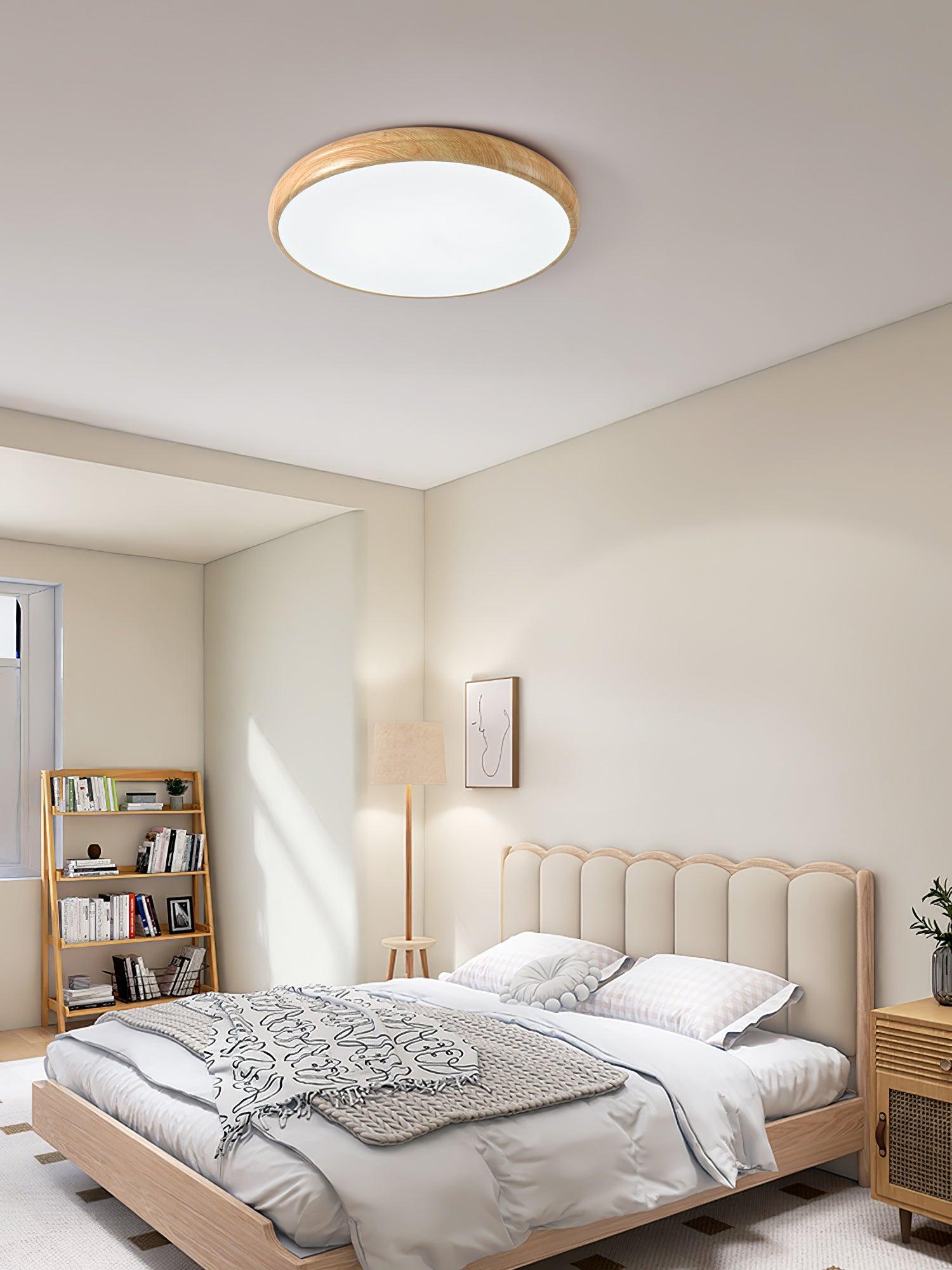 Wood Grain Round Ceiling Lamp - Lumpaz