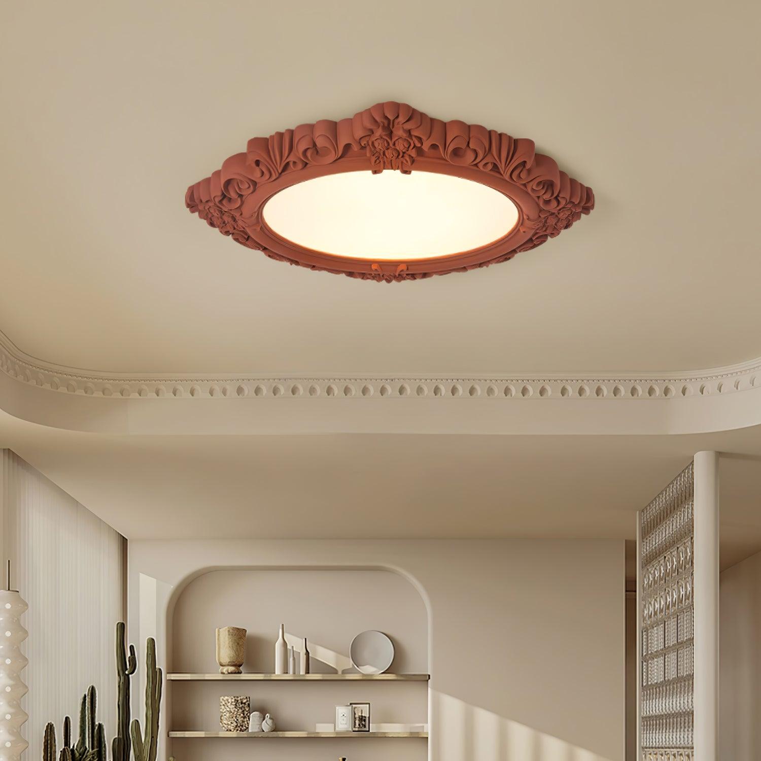 Sculpted Resin Ceiling Lamp - Lumpaz