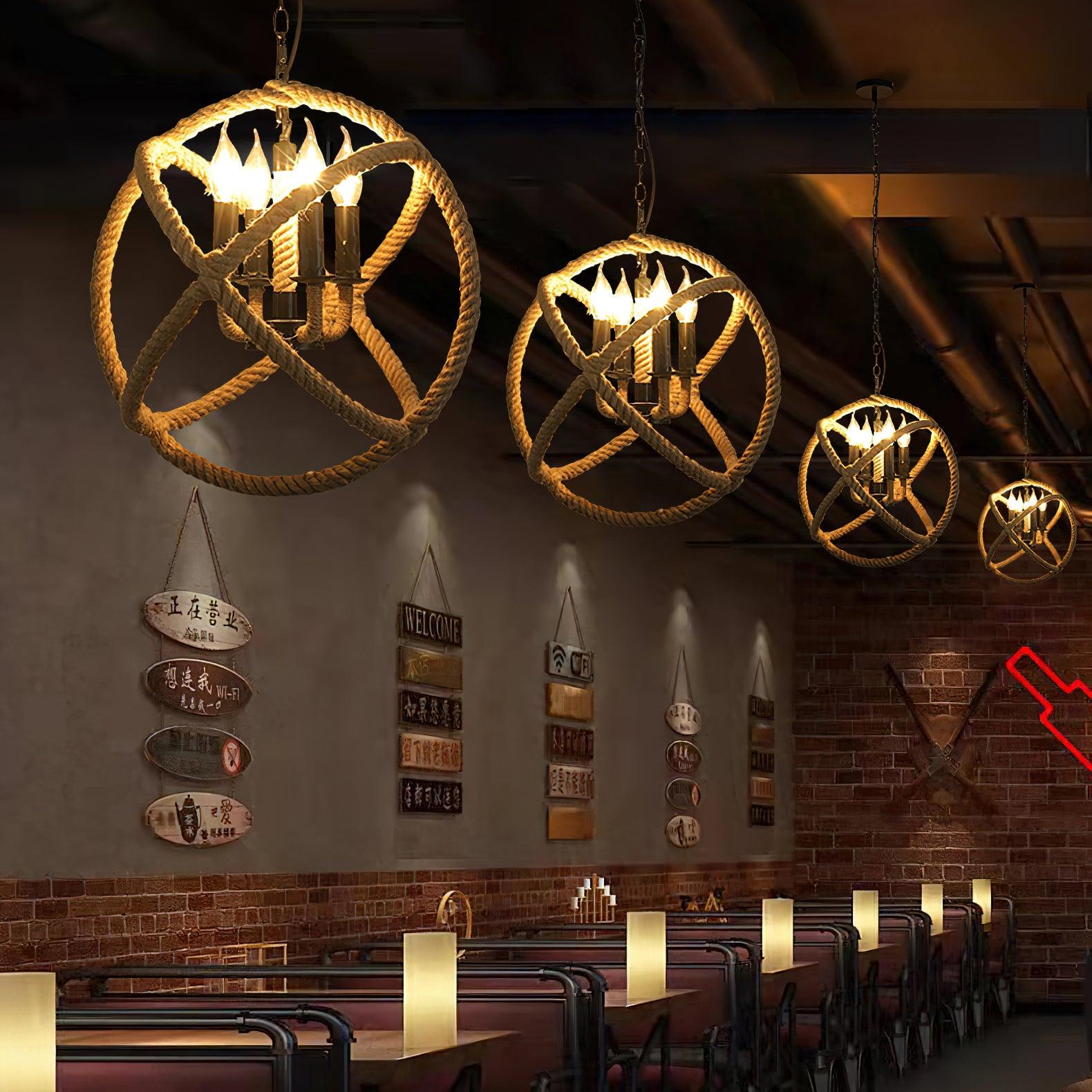 Retro Hemp Rope Interesting Pendant Light - Lumpaz