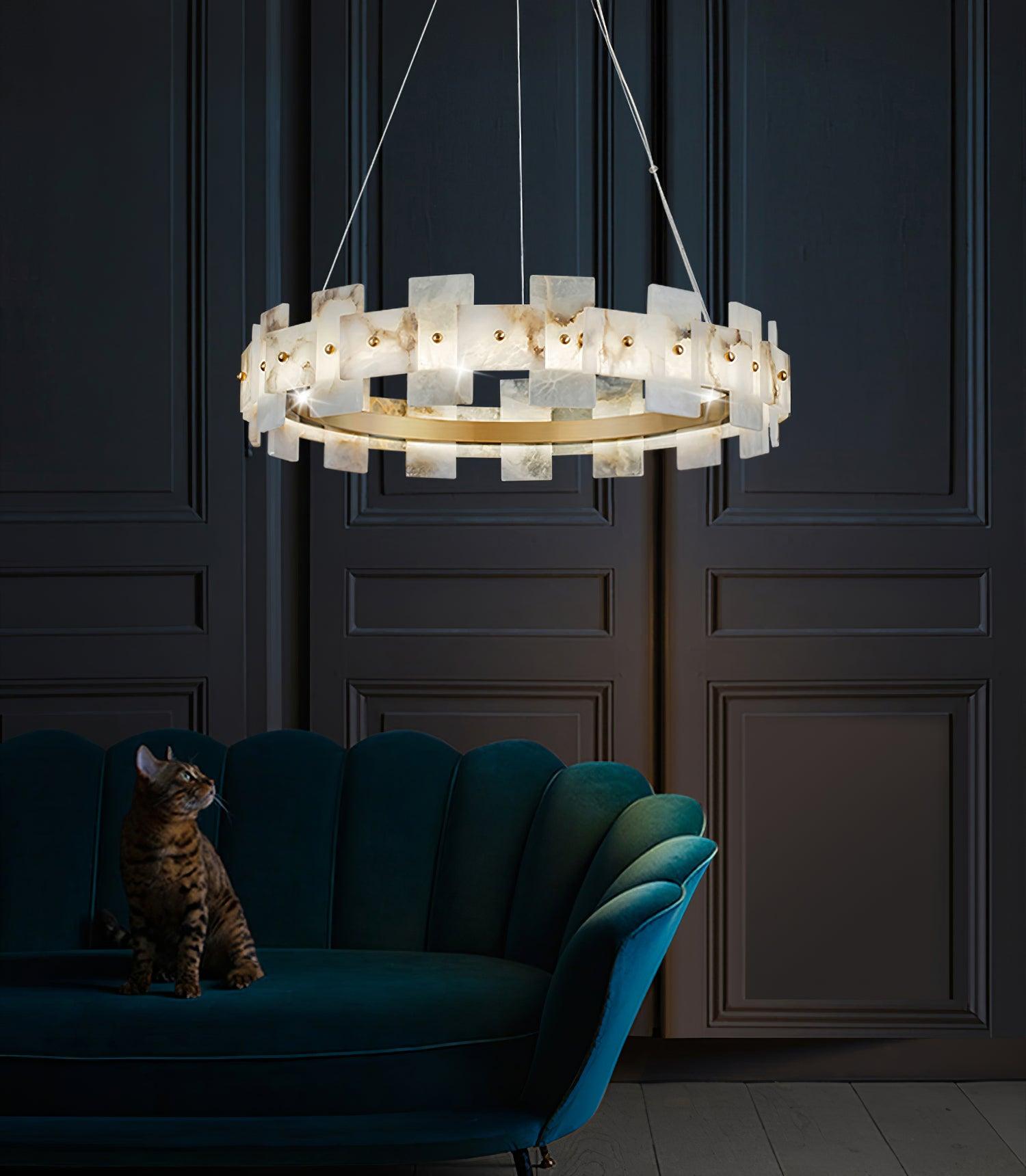 Alabaster Halo Chandelier - Lumpaz