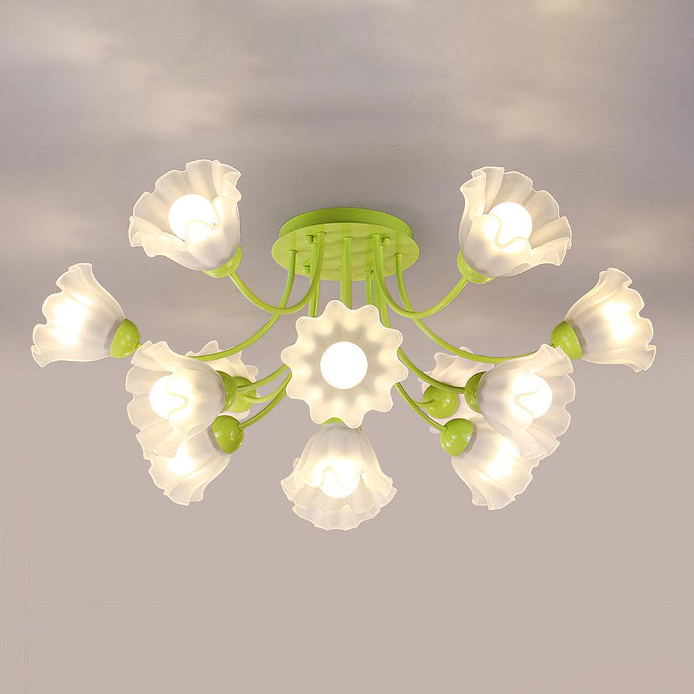 Floral Sculpted Ceiling Lamp - Lumpaz
