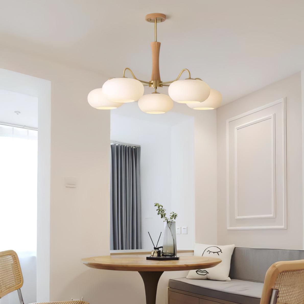 Brass Wooden Persimmon Ceiling Lamp - Lumpaz