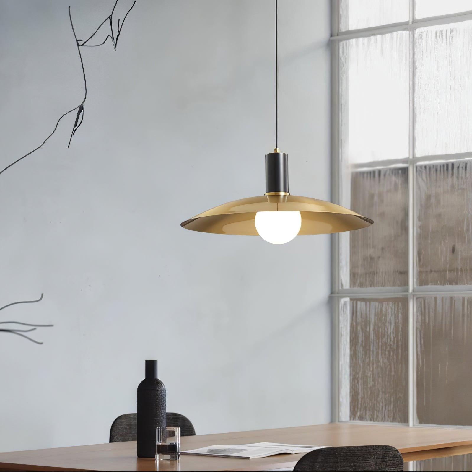 Brass Flared Pendant Lamp - Lumpaz