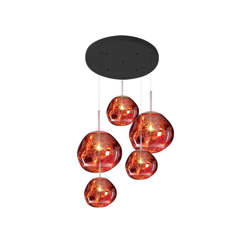 Multi Lava Round Pendant Lamp - Lumpaz