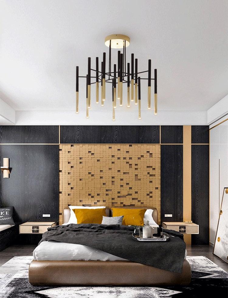 Metal Tubular Chandelier - Lumpaz