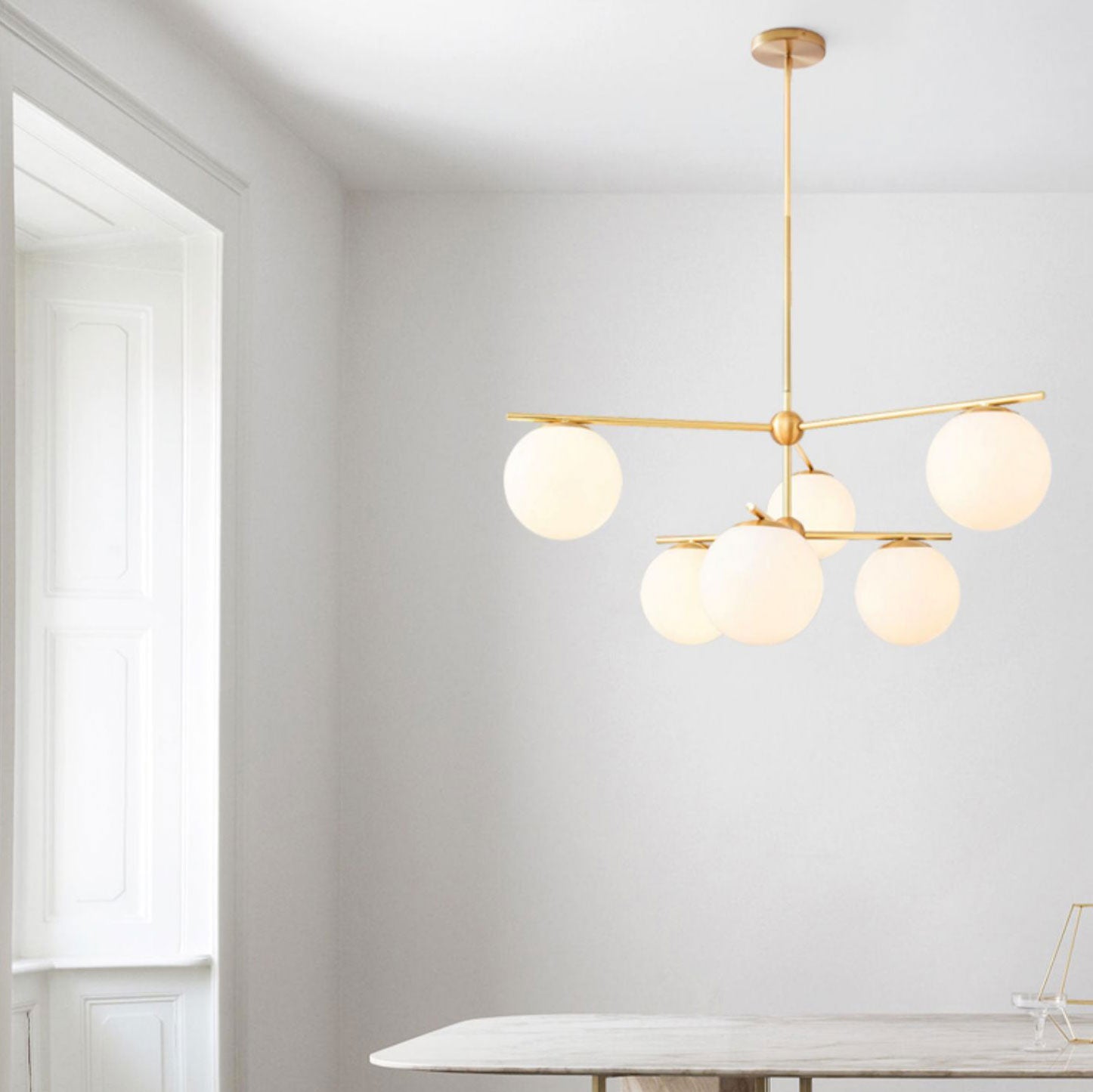 Sphere & Stem Chandelier - Lumpaz