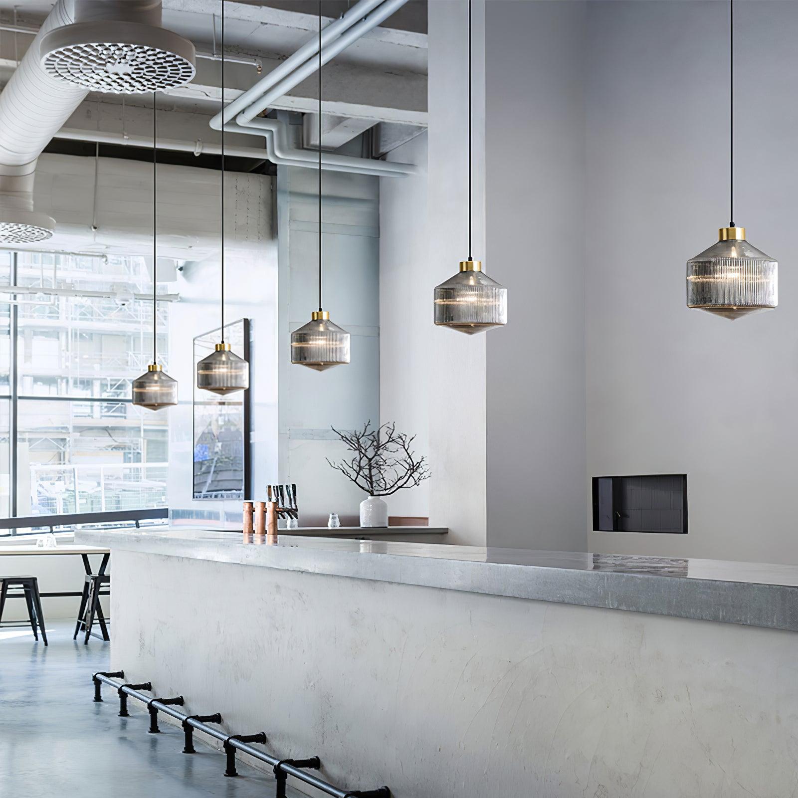 Striped Spinning Top Pendant Light - Lumpaz