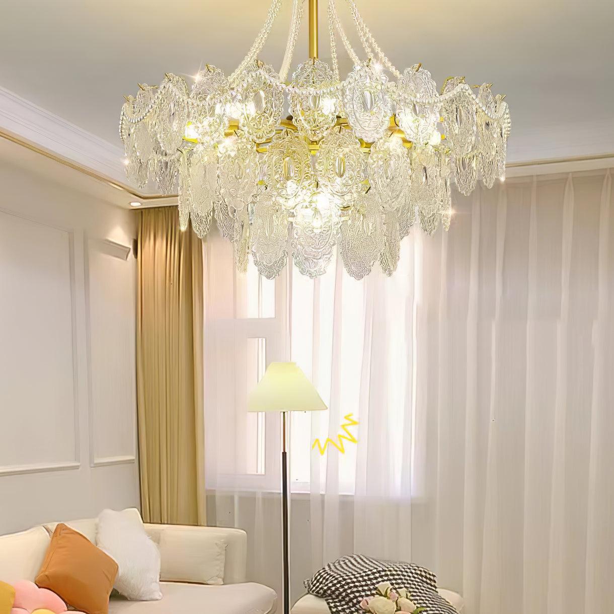 Pearls Glass Chandelier - Lumpaz