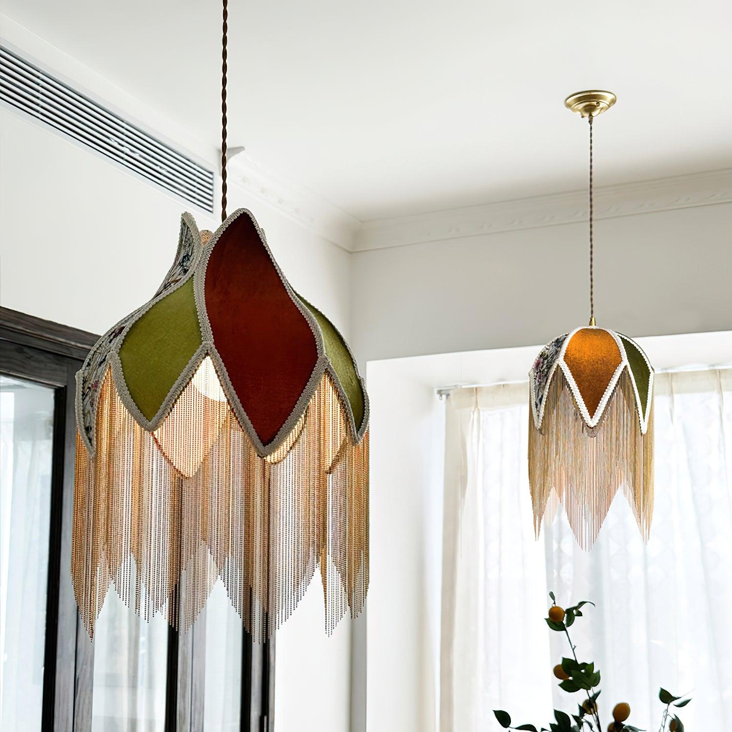 Bette Fringed Pendant Lamp - Lumpaz