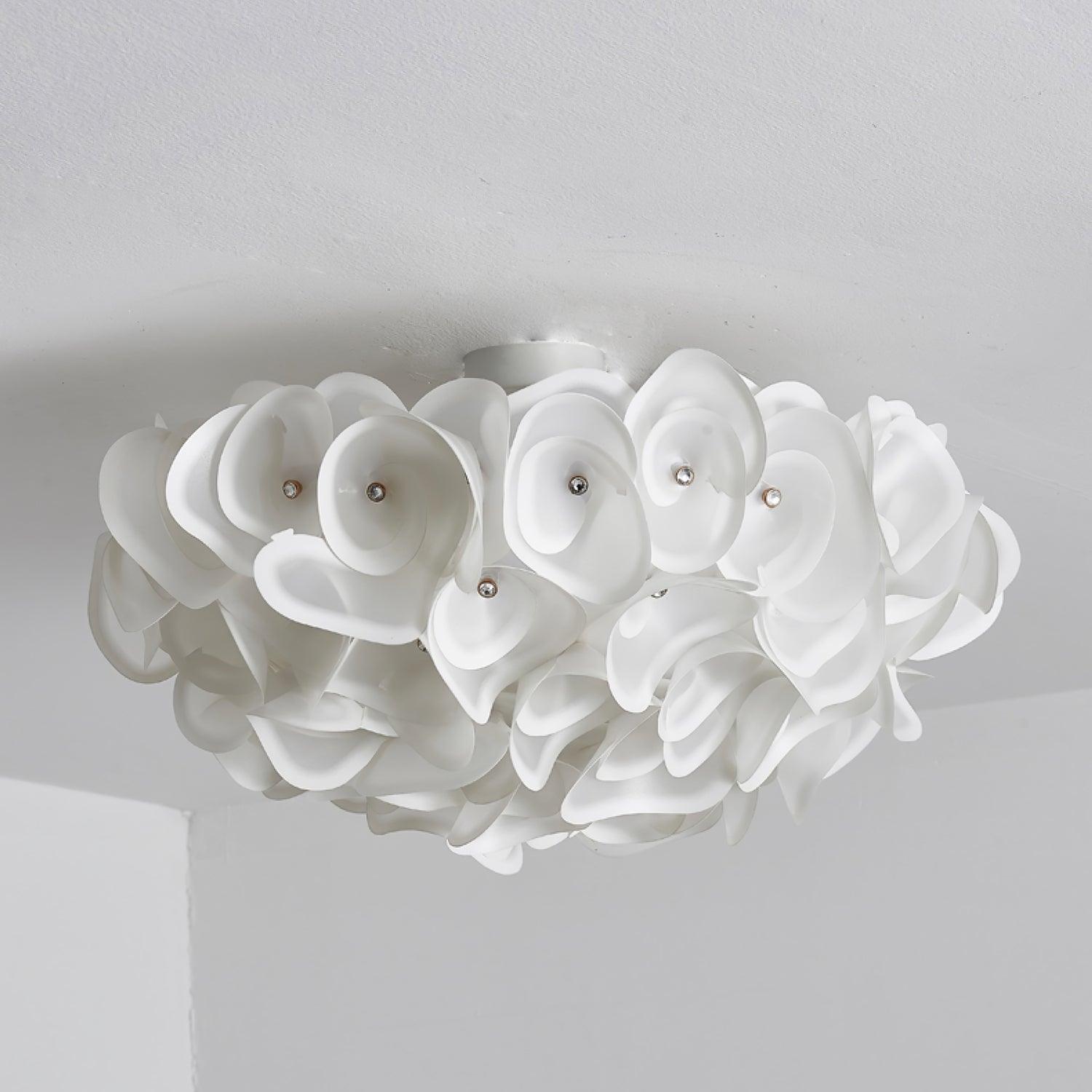 White Hydrangea Ceiling Lamp - Lumpaz