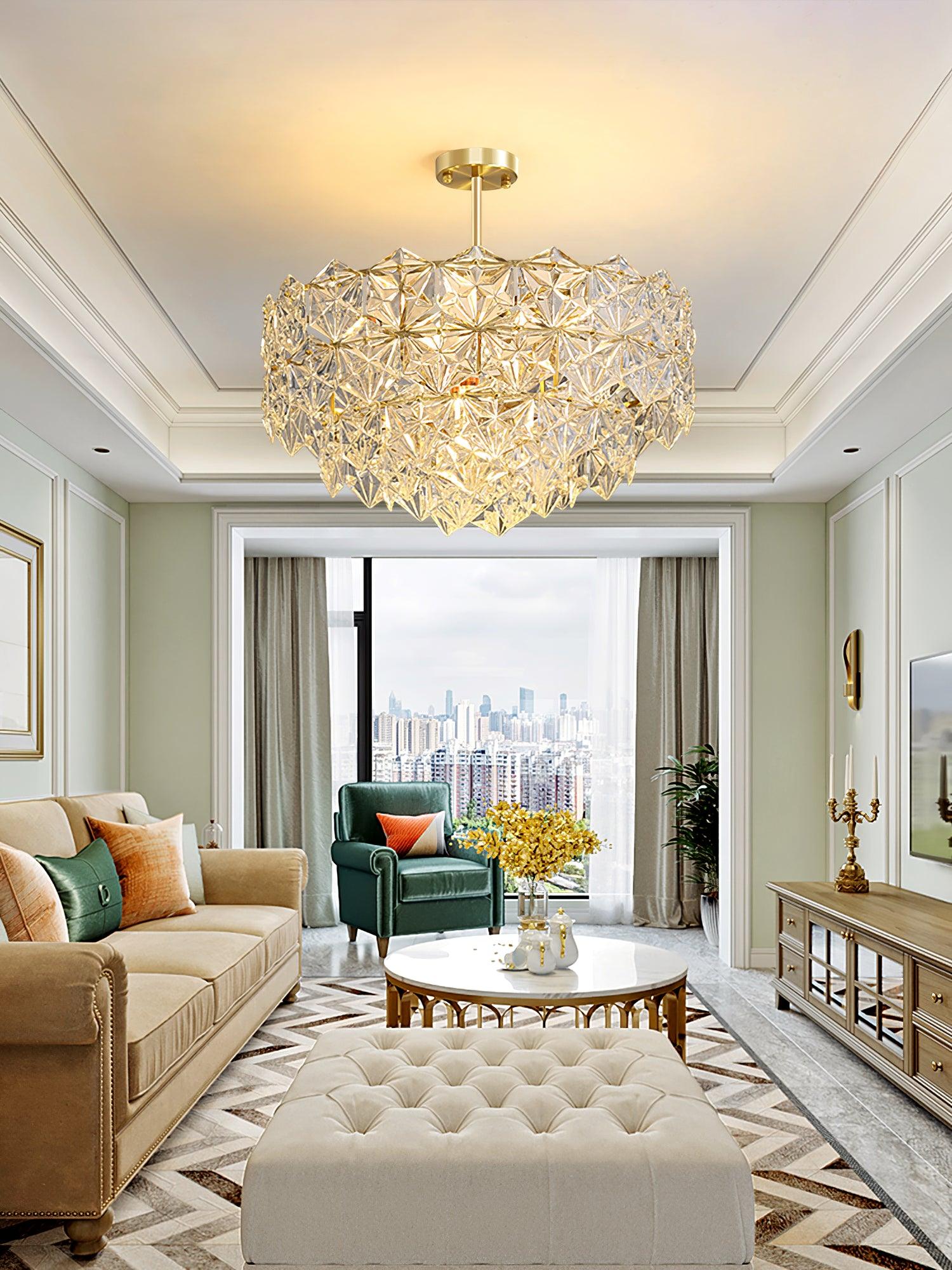 Snowflake Glass Chandelier - Lumpaz