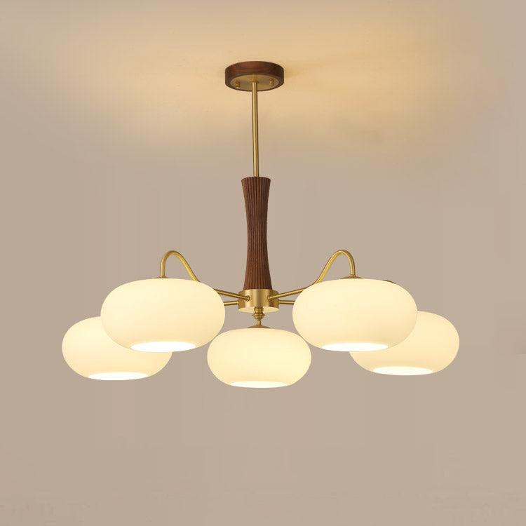 Brass Wooden Persimmon Ceiling Lamp - Lumpaz