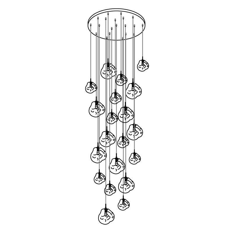 Multi Lava Round Pendant Lamp - Lumpaz