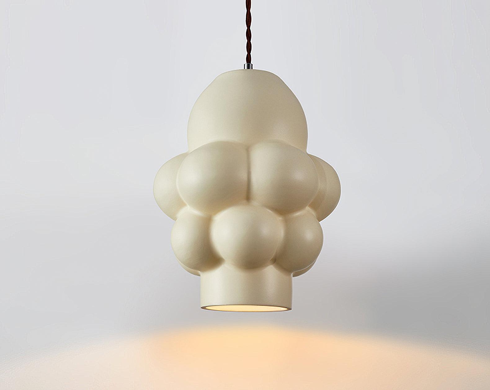 Resin Cream Pendant Lamp - Lumpaz