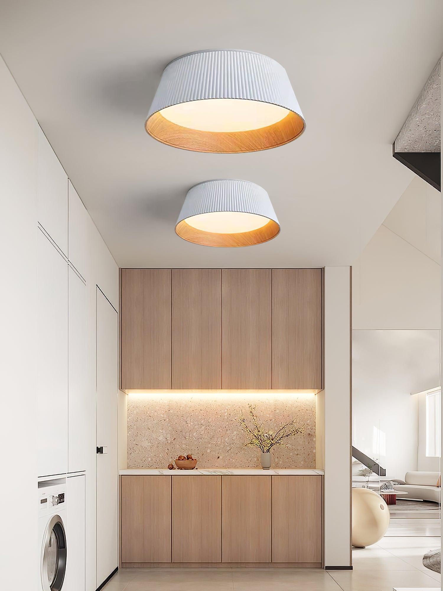 Modern Ribbed Ceiling Light - Lumpaz
