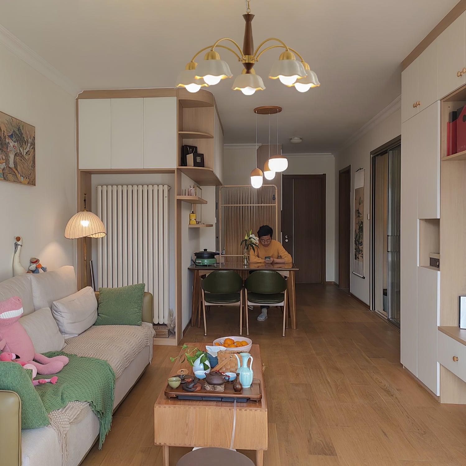 Swedish Modern Brass Chandelier - Lumpaz