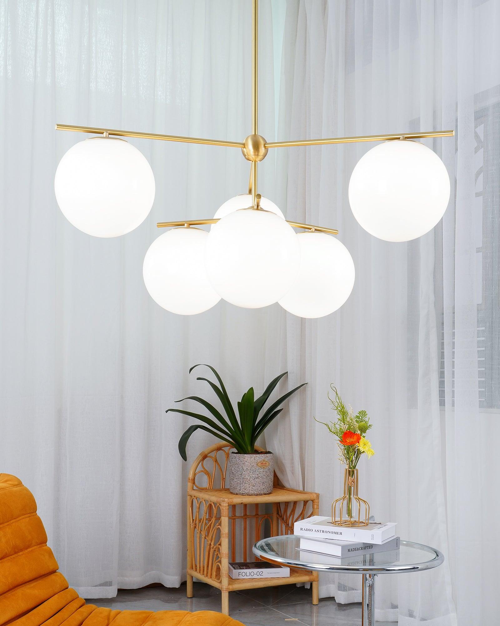 Sphere & Stem Chandelier - Lumpaz