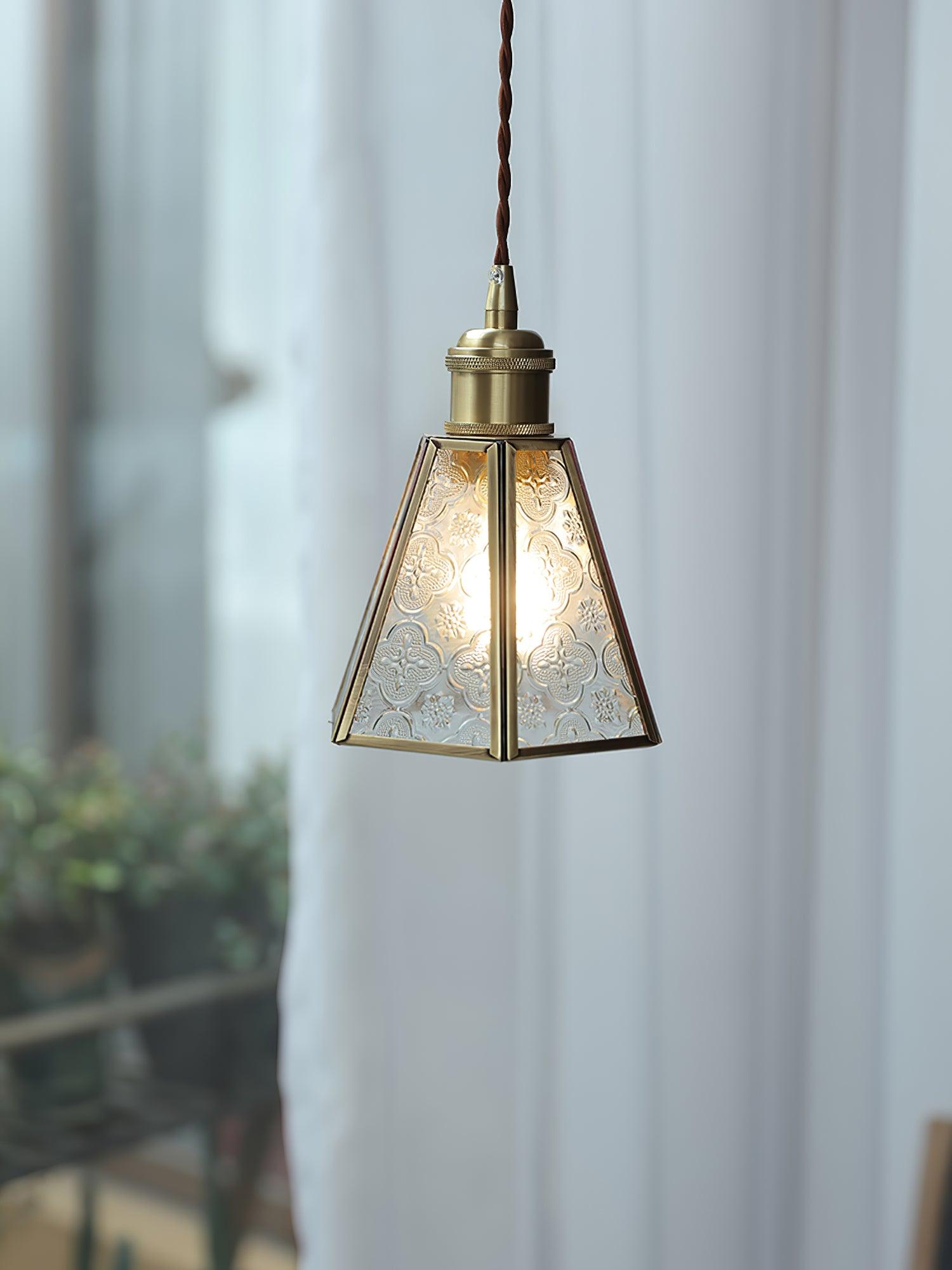 Patterned Glass Pendant Lamp - Lumpaz