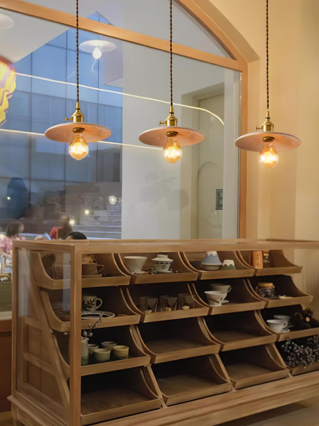 Walnut Conical Pendant Light - Lumpaz