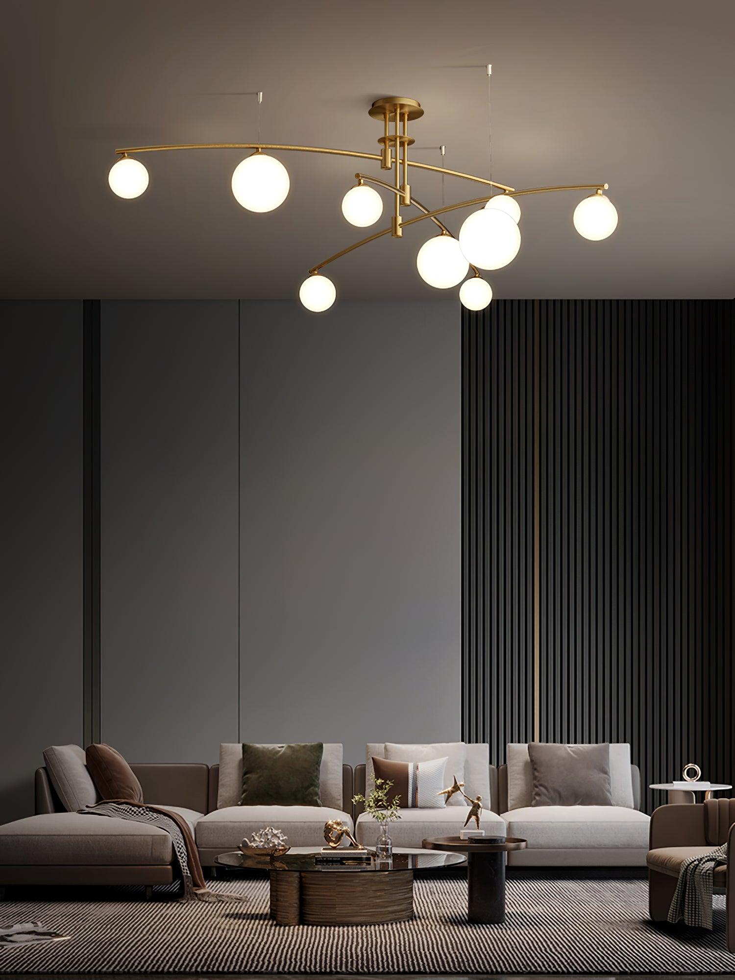 Modern Long Arm Chandelier - Lumpaz