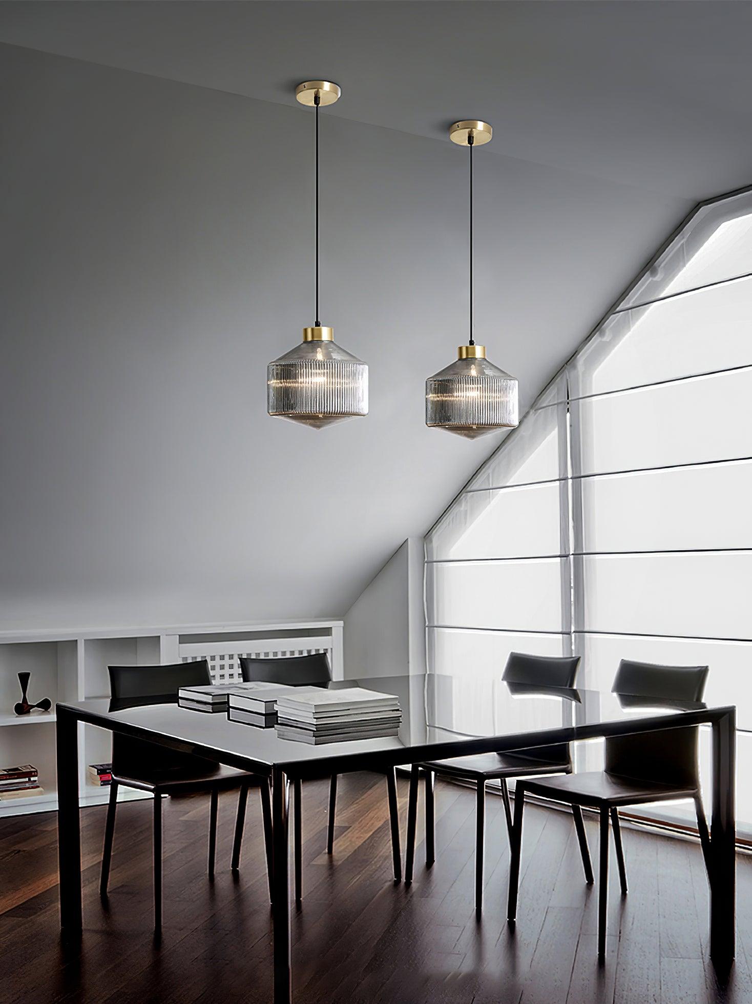 Striped Spinning Top Pendant Light - Lumpaz