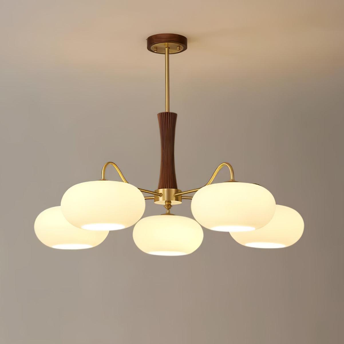 Brass Wooden Persimmon Ceiling Lamp - Lumpaz