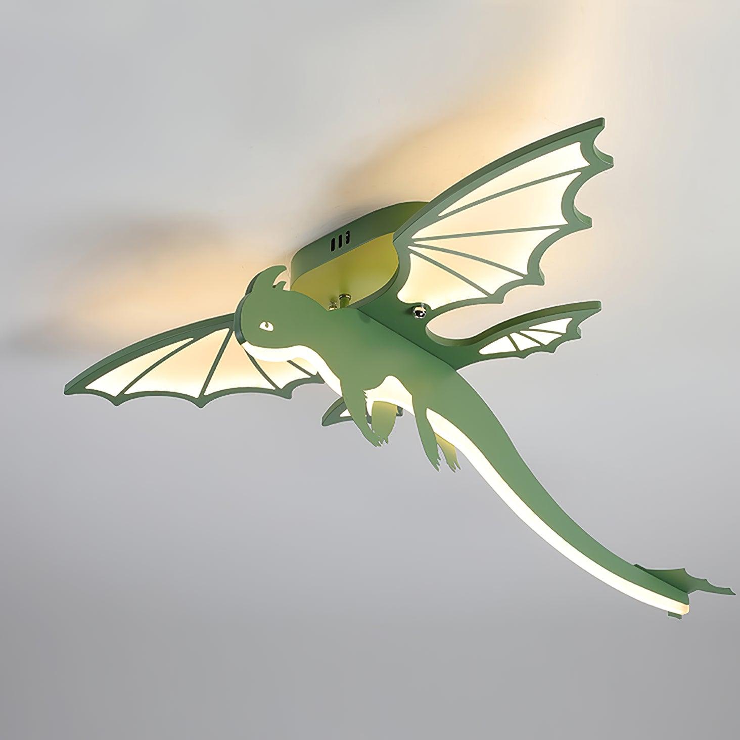 Green Dinosaur Ceiling Light - Lumpaz