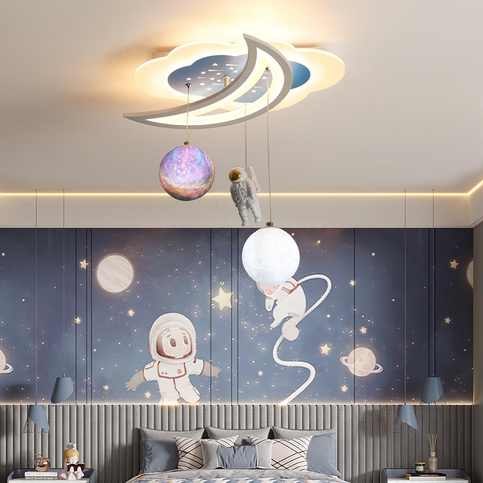 Space Astronaut Star Ceiling Lamp - Lumpaz