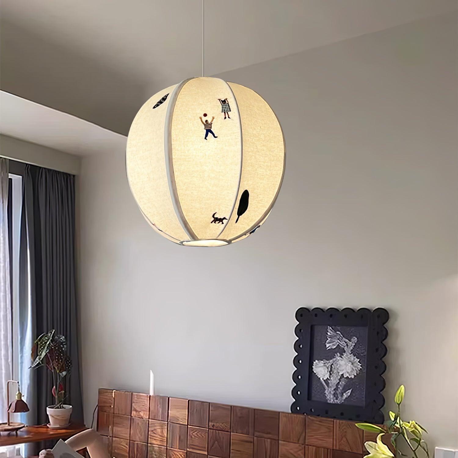 Park Embroidered Textile Pendant Lamp - Lumpaz