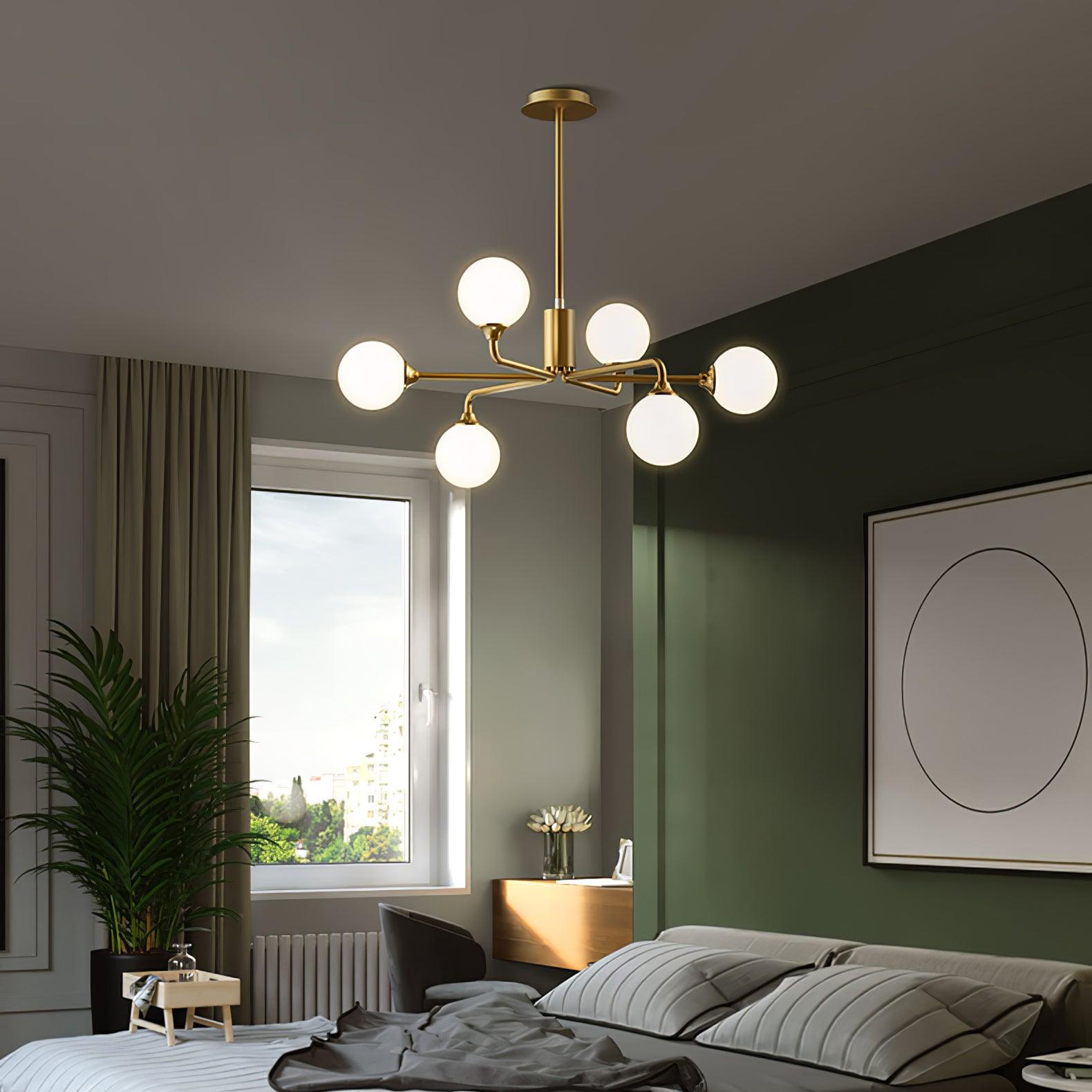 Staggered Glass Globes Chandelier - Lumpaz