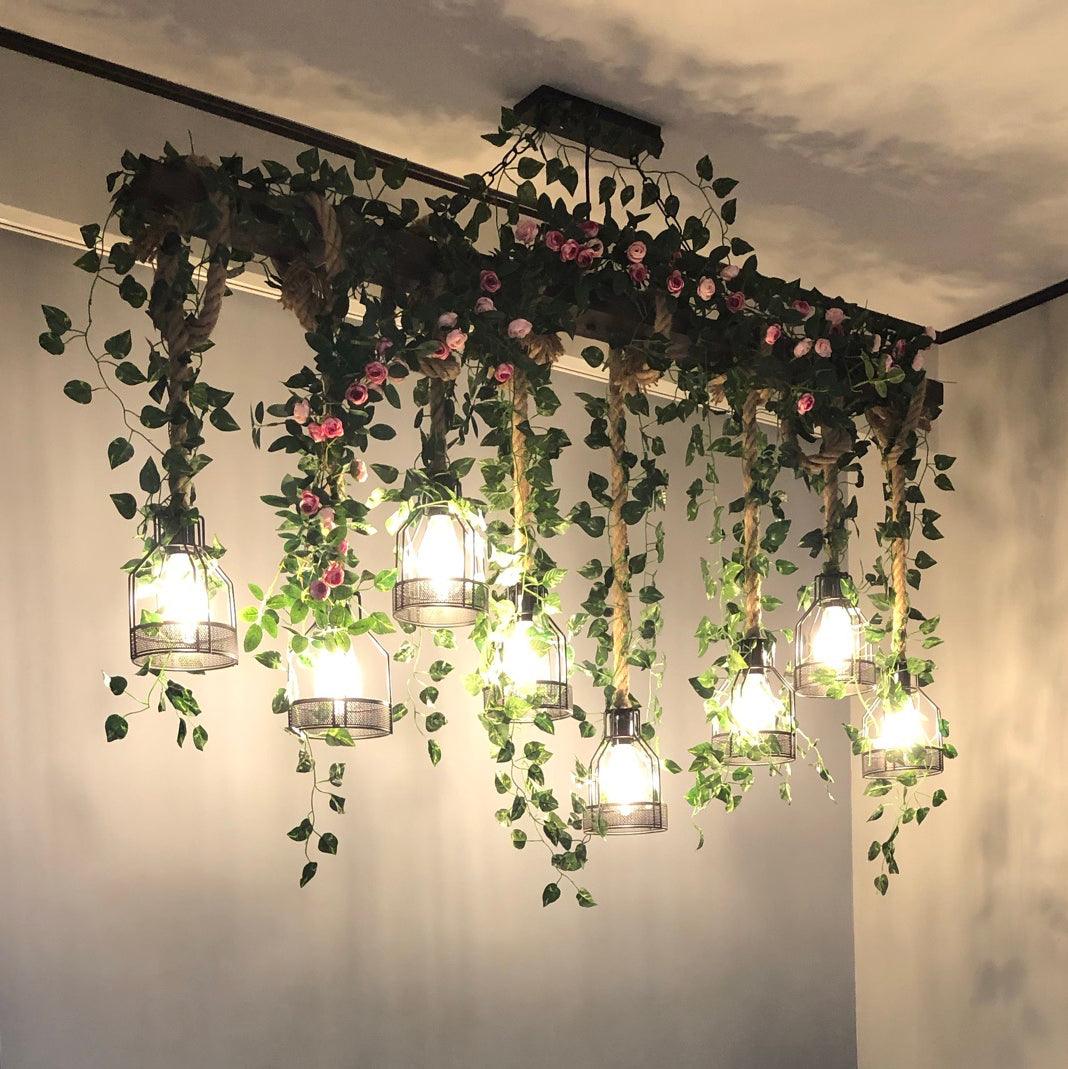 Rustic Wooden Chandelier - Lumpaz