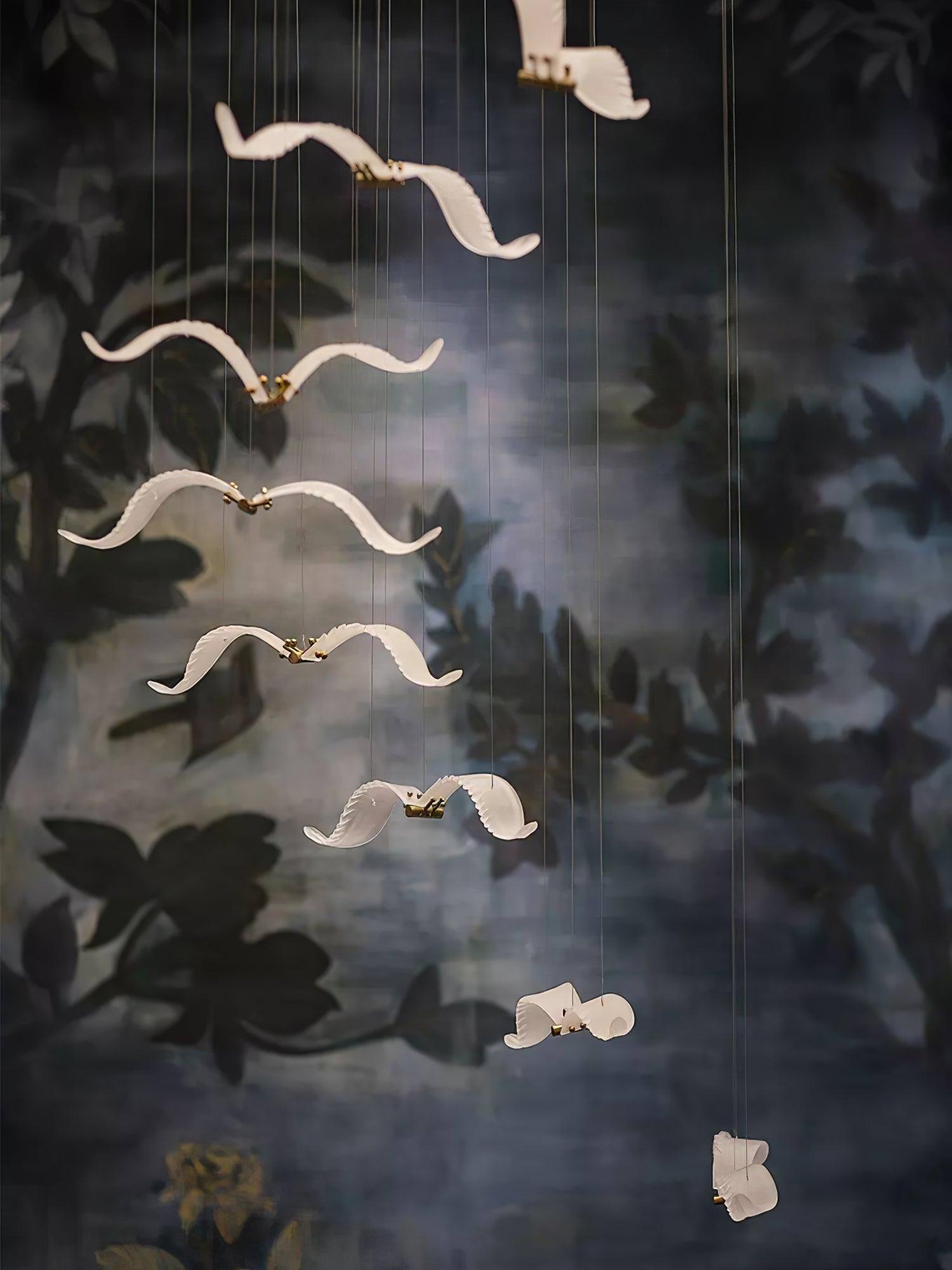 Large Seagull Chandelier - Lumpaz