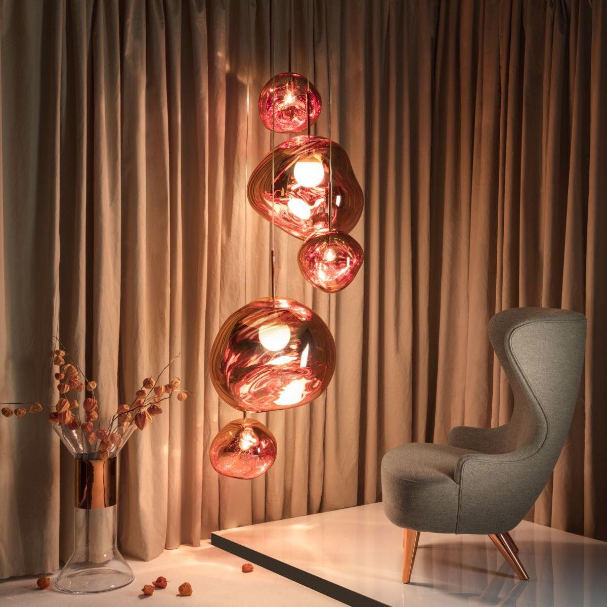 Multi Lava Round Pendant Lamp - Lumpaz