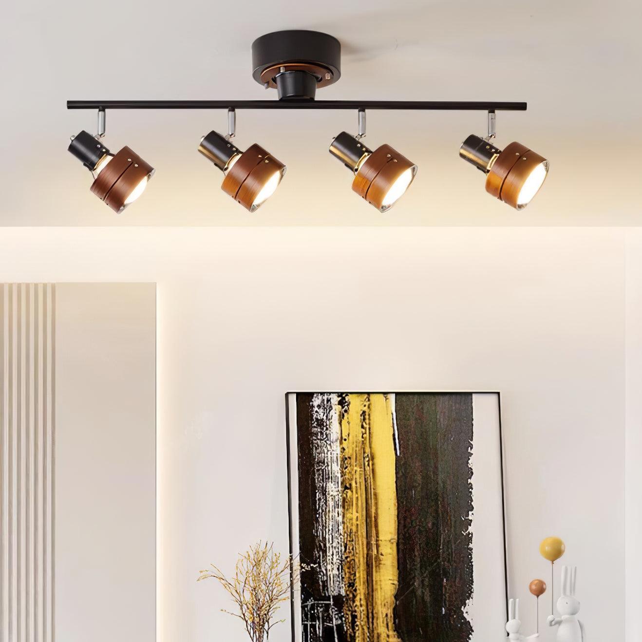Wooden Adjustable Spot Ceiling Lamp - Lumpaz