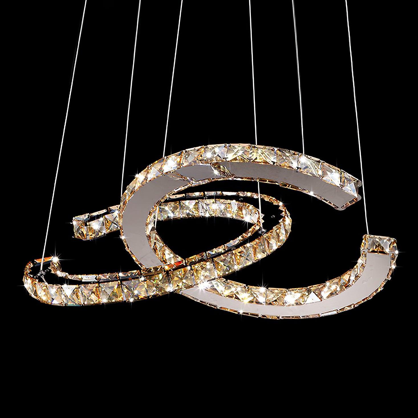 Modern Crystal Double C Chandelier - Lumpaz