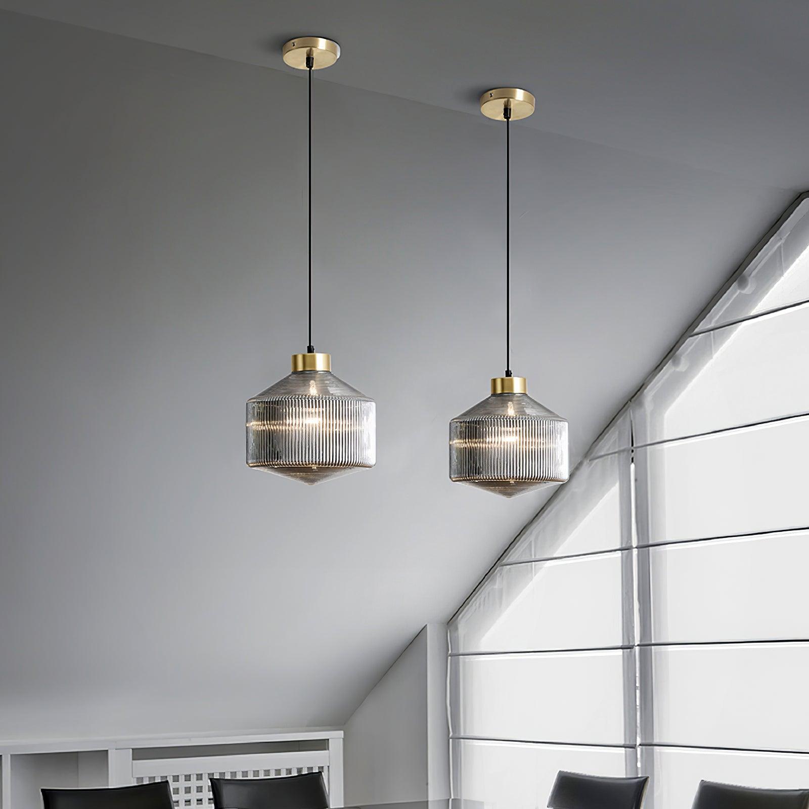 Striped Spinning Top Pendant Light - Lumpaz