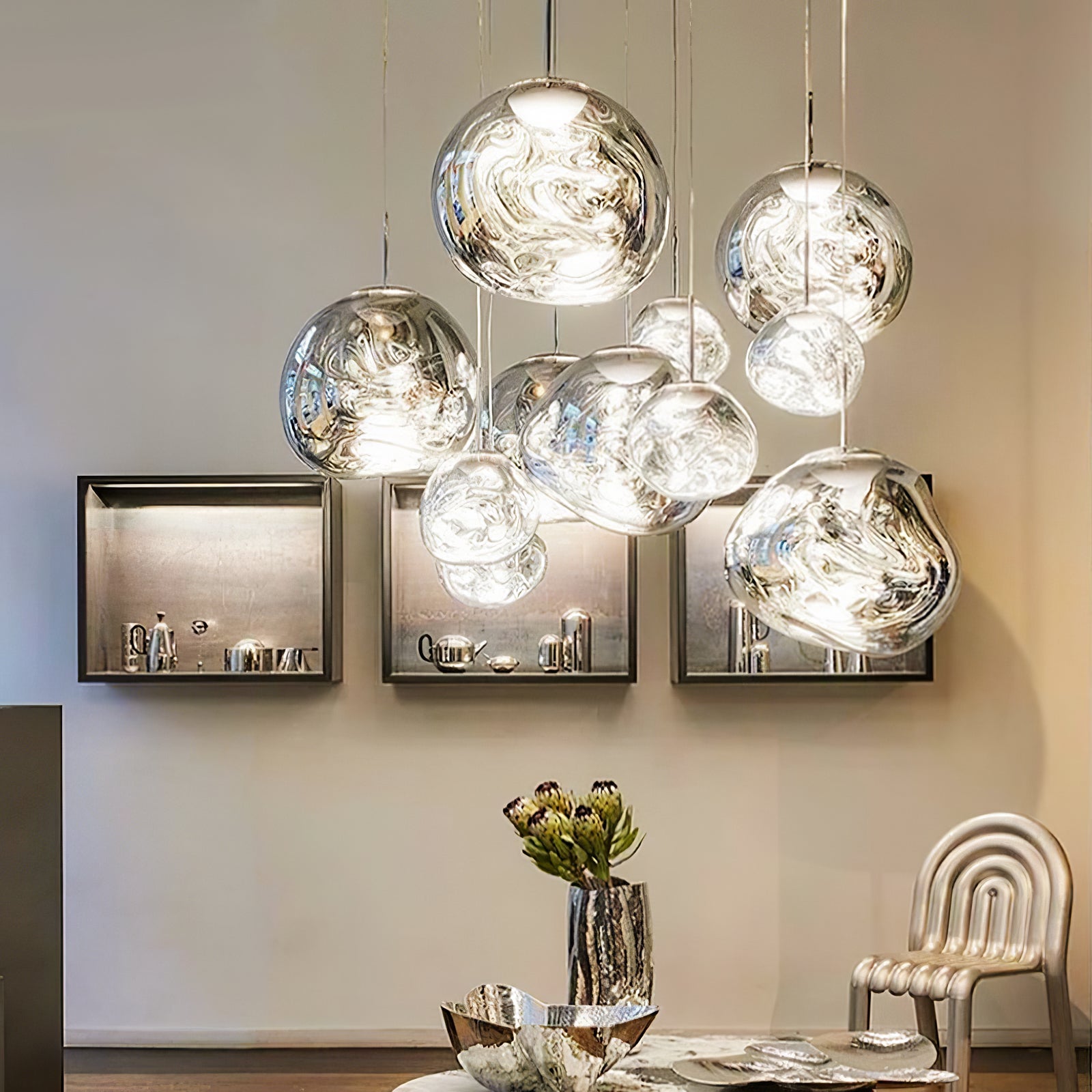 Multi Lava Round Pendant Lamp - Lumpaz