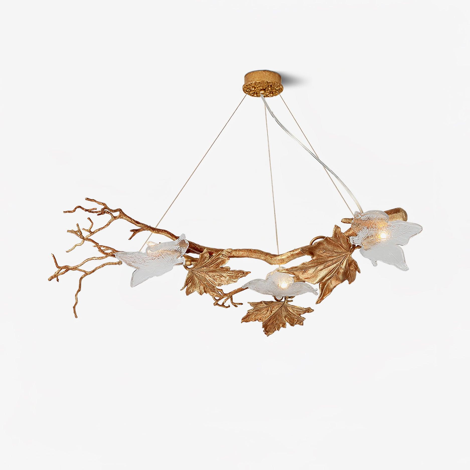 Folio Branch Brass Chandelier - Lumpaz