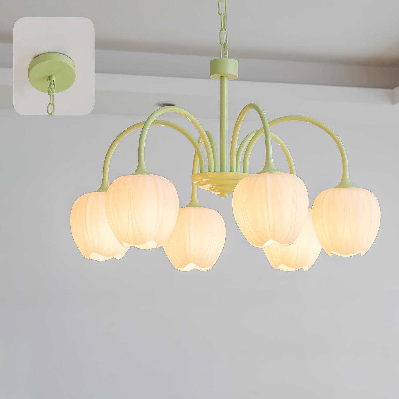 Tulip Matcha Chandelier - Lumpaz
