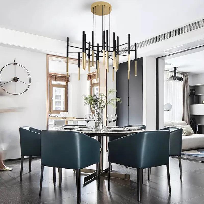 Metal Tubular Chandelier - Lumpaz