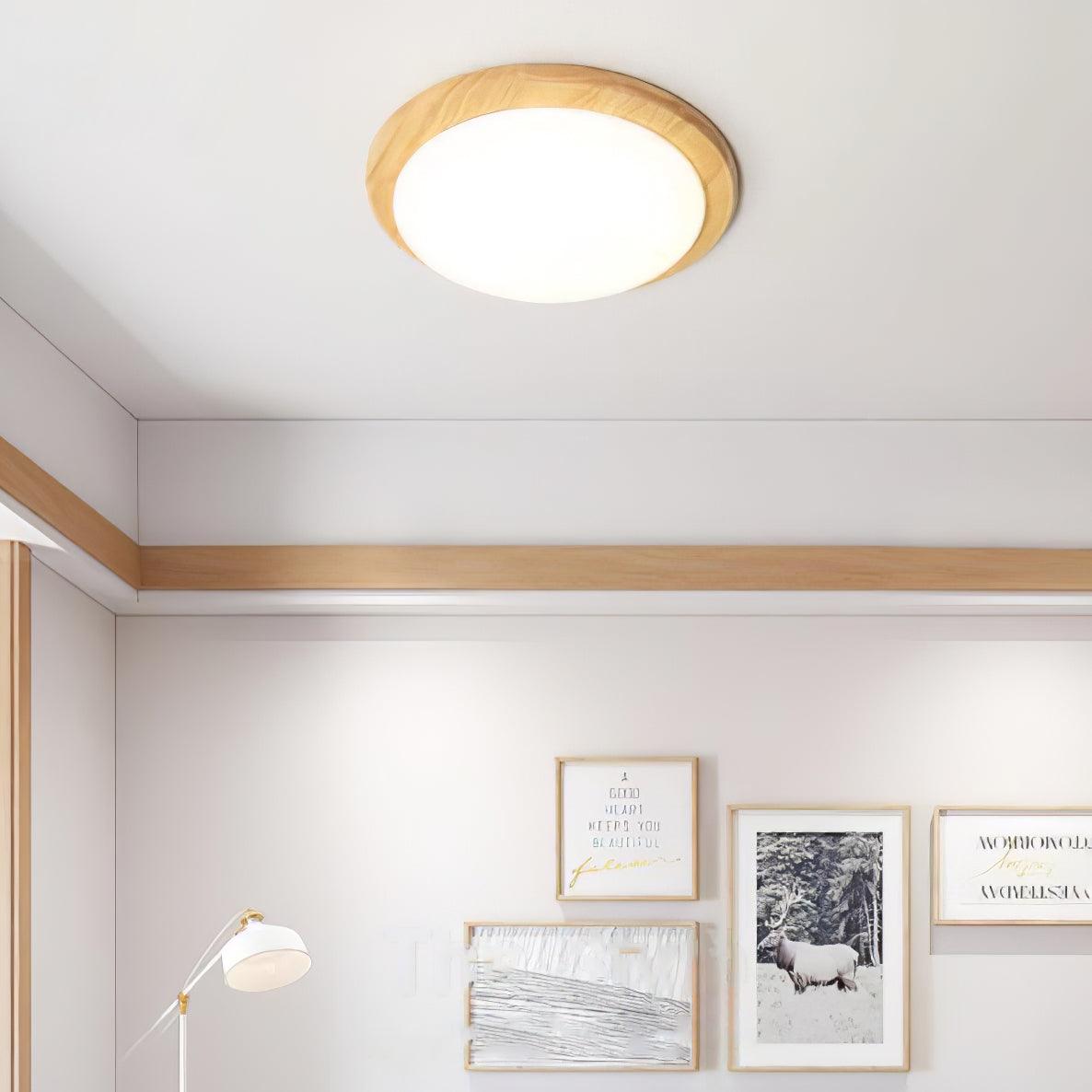 Drum Wood Ceiling Lamp - Lumpaz