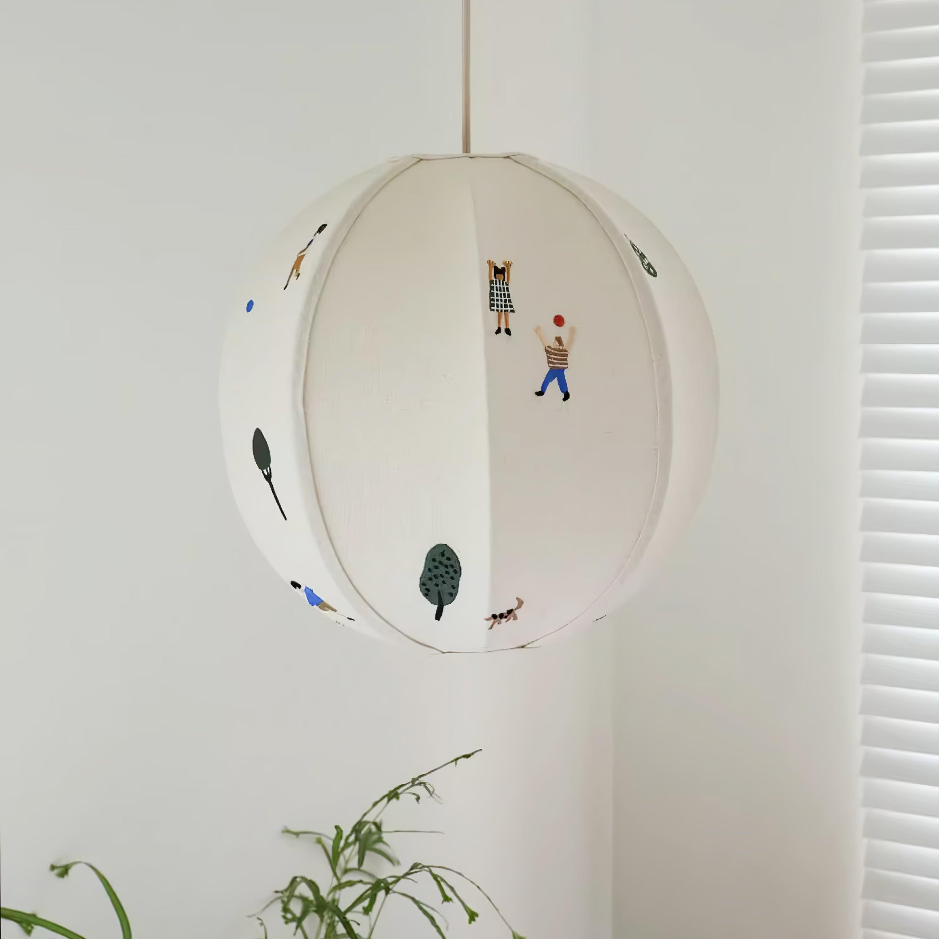 Park Embroidered Textile Pendant Lamp - Lumpaz