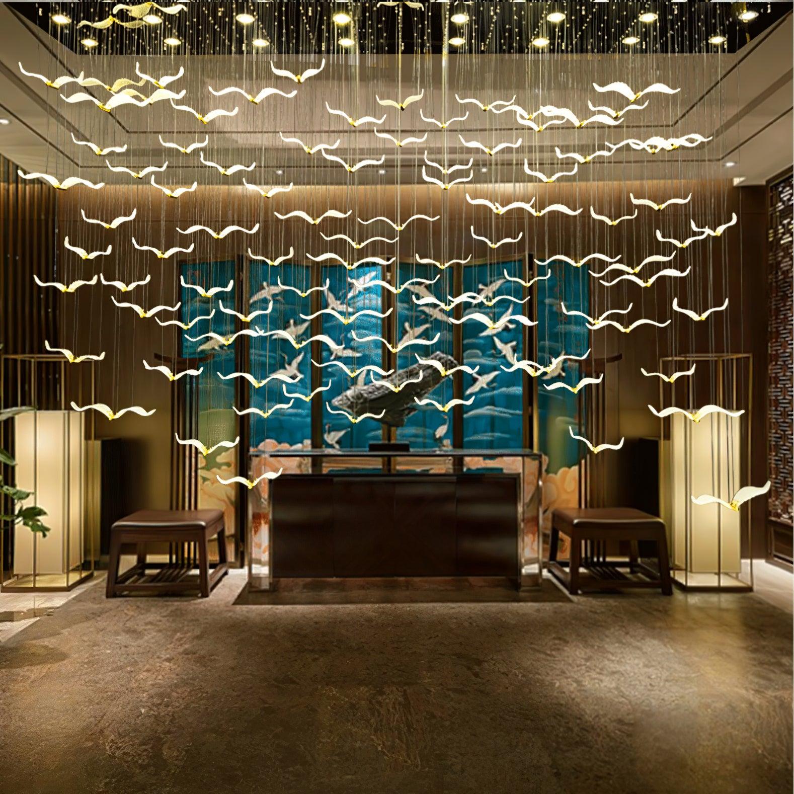 Large Seagull Chandelier - Lumpaz