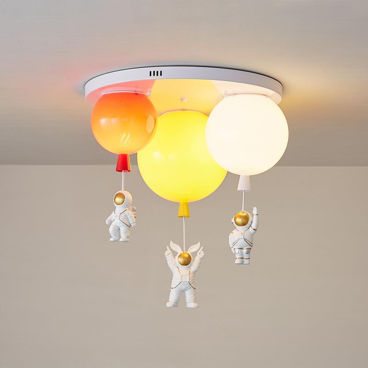Astronaut Glossy Balloon Ceiling Lamp - Lumpaz