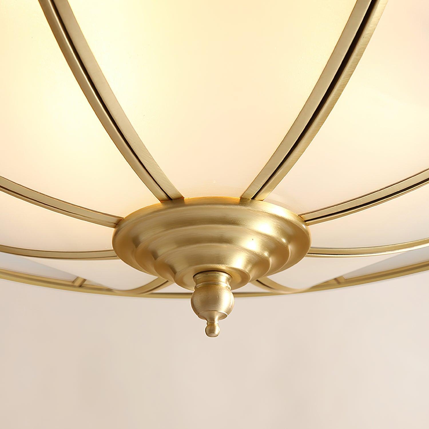 Colonial Glass Drum Ceiling Light - Lumpaz